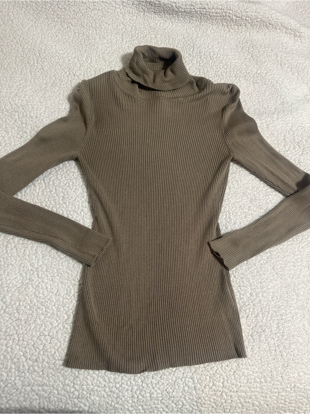 Streetwear Society Ribbed Turtleneck Sweater - Taupe Brown